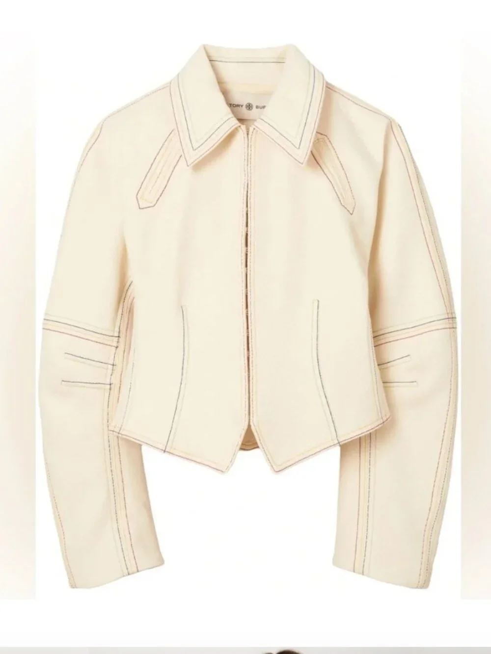 EUC TORY BURCH Cotton Twill Jacket - Neutrals $1,517 Size 2